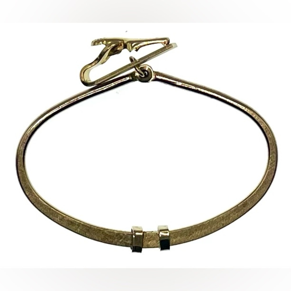 3 for $30 Vintage Signed Swank Gold Tone Open Loop Expandable Tie Ring Clip - Picture 3 of 8